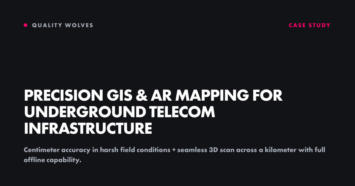 Precision GIS & AR mapping for underground utility infrastructure ...